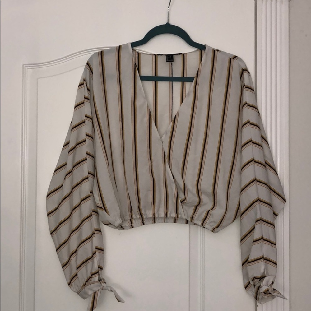 Forever 21 white and yellow new blouse.